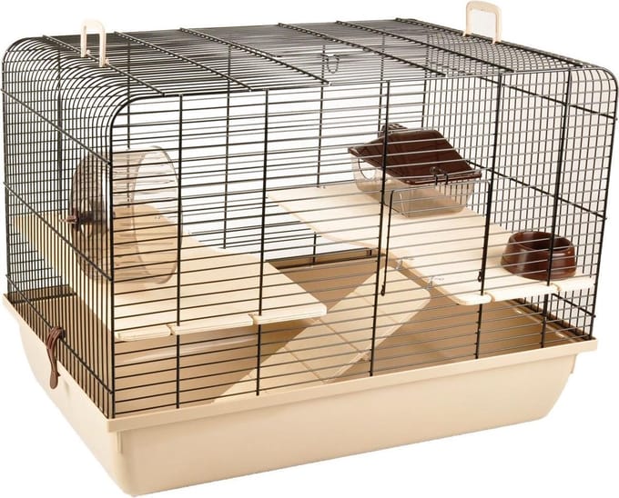 Flamingo Hamsterkooi Milo - Beige - 58 x 38 x 42.5 cm