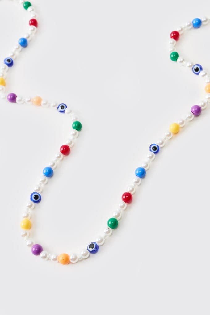 Multi Beaded Evil Eye Necklace