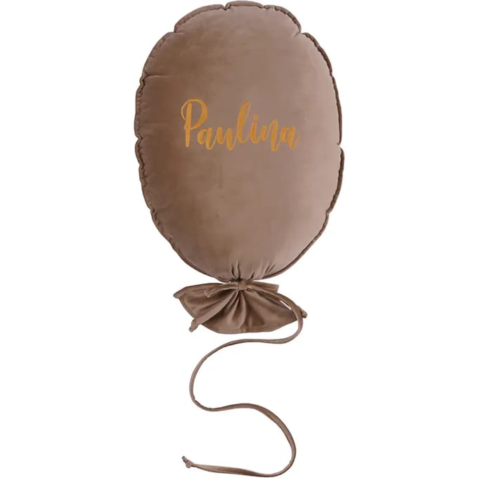 Gepersonaliseerd luxe latte bal cushion Malomi Kids