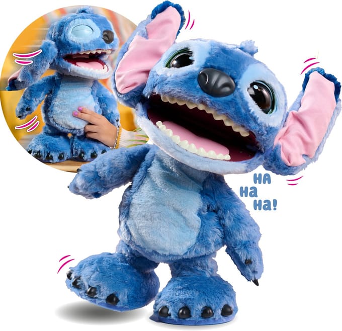 Disney Stitch - Ultimate Stitch - Interactieve pluchen knuffel - Brabbelt zijn Stitch taal, danst, zingt en beweegt