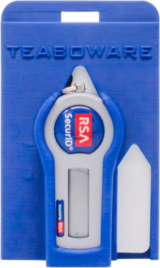 Dubbele Badgehouder voor Twee Badges en Beveiligingstoken | Blauw