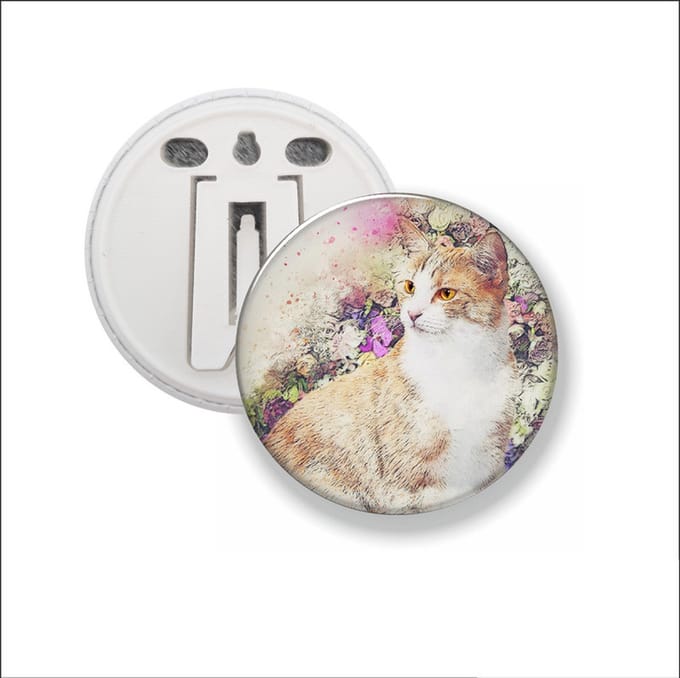 Button Met Clip - Kat