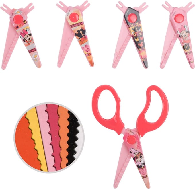 Canenco Minnie Mouse kartelschaar voor kinderen met 5 kartelbladen.