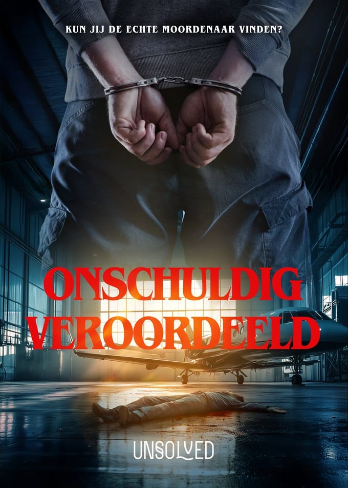 Unsolved: Onschuldig Veroordeeld | Coöperatief Moordraadsel - Escape Room voor thuis (1-8 spelers, leeftijd 15 +)