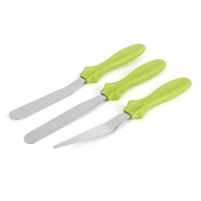 3 stuks RVS Bakspatels Set Herbruikbaar Voedselkwaliteit RVS Plastic Taartroom