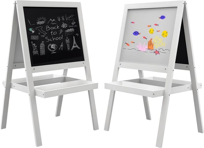AIYAPLAY-Kinder ezel-54x48x88cm-MDF-Wit