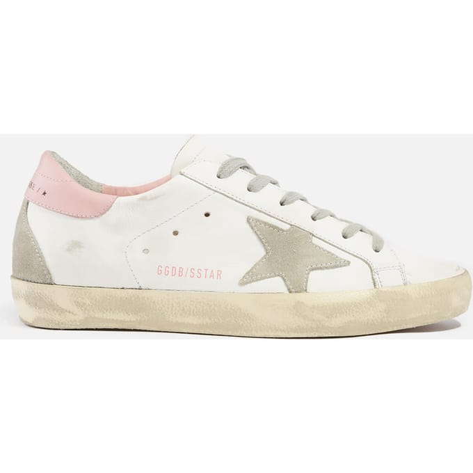 Super-star Leather Upper And Heel Suede Star And Spur Cream Sole