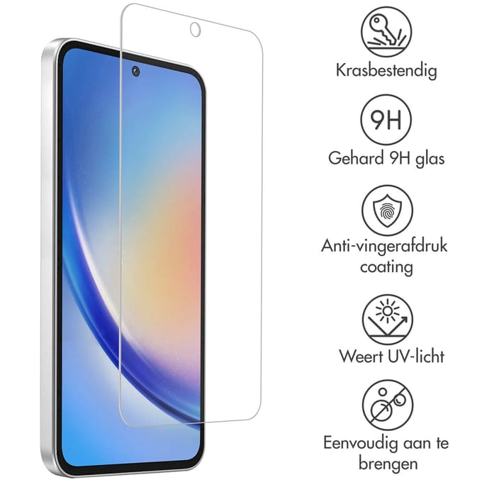 Accezz Screen Protector - Geschikt voor Samsung Galaxy A35 / A55 (5G) - Gehard Glas Screenprotector