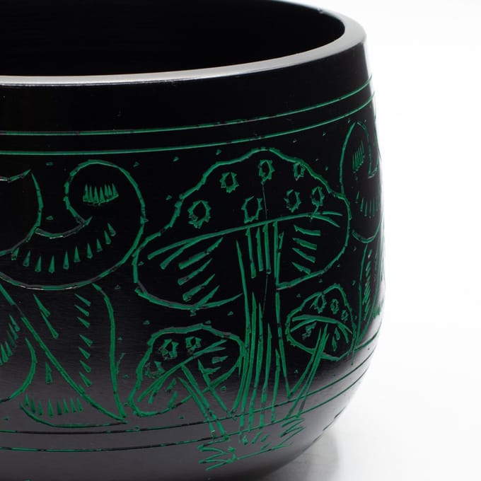 Cauldron Singing Bowl - Magic Mushroom - Green (15cm)