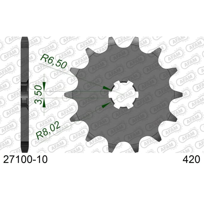 Stalen motortandwiel voor Afam 420 10 dents