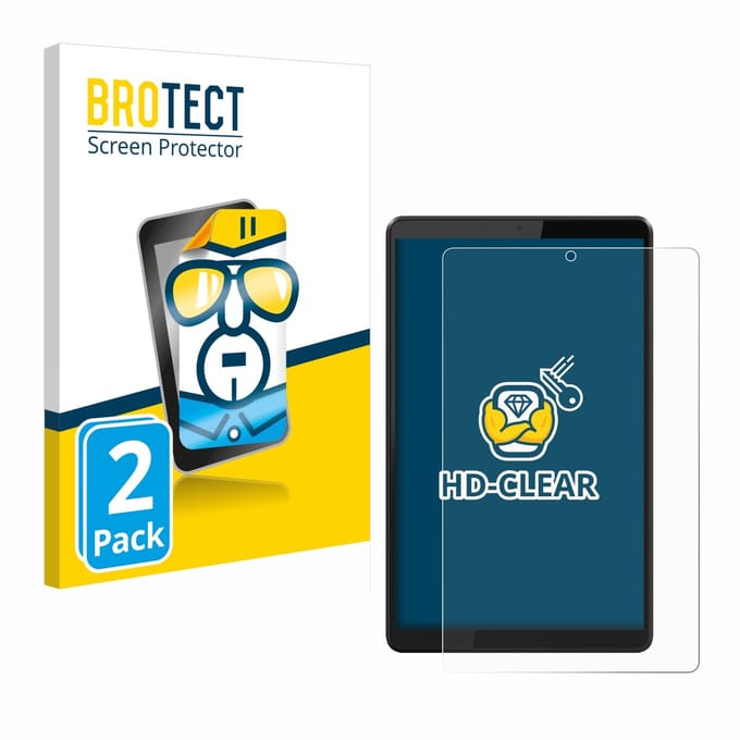 BROTECT - Screenprotector voor Lenovo Tab M8 - Folie Beschermfolie transparant 2 Stuks