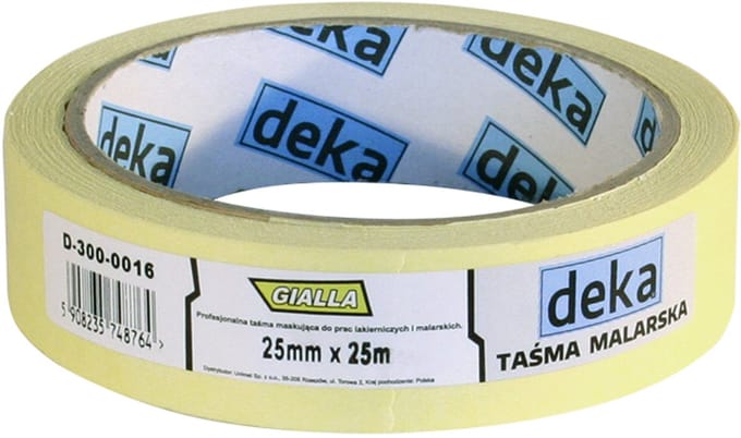 Solid Gialla Serie - Maskeringstape - 25mm x 25m - Handverscheurbaar - Gele Papieren Drager