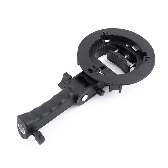 Support de fixation de type S avec poignée pour boîte à lumière Speedlite Flash black
