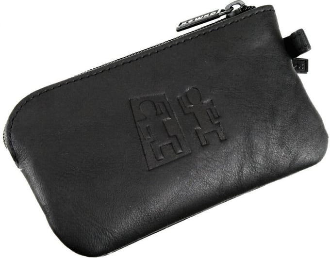 oxmox Leren sleutelgeval Leather Keyholder Lizard Embossed Black zwart