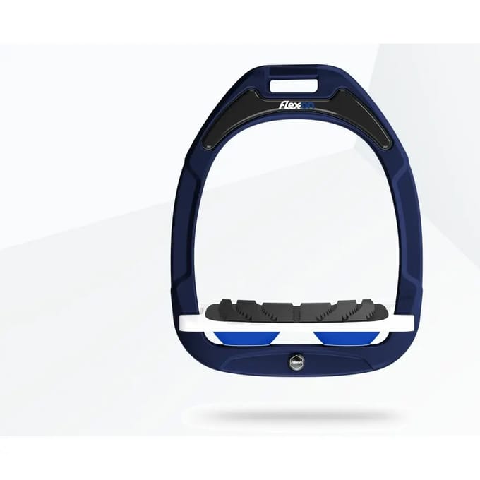Verstelbare grip stijgbeugels Marine/Wit/Blauw Flex-On Green Composite