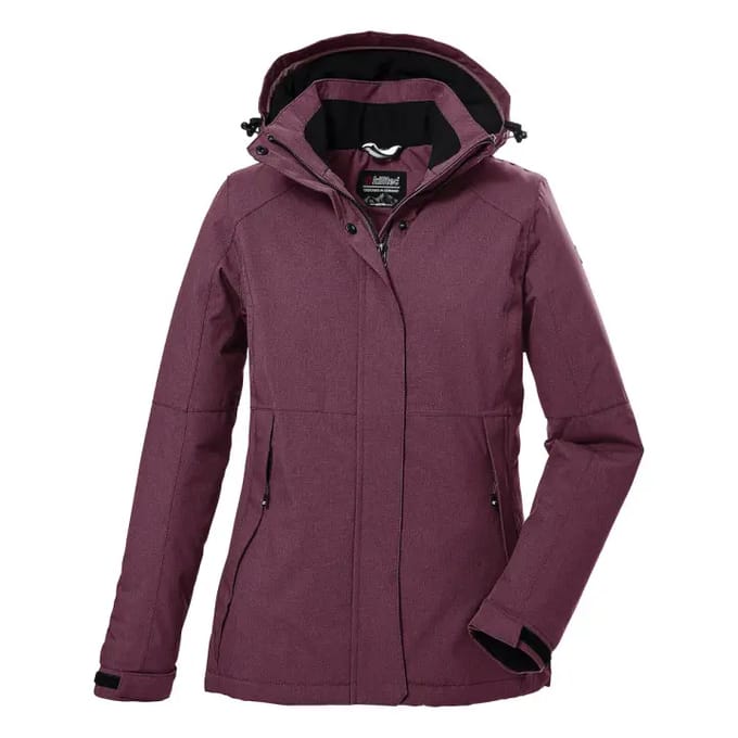 Killtec dames winterjas - 39702 - aubergine - functionele winterjas - maat 50