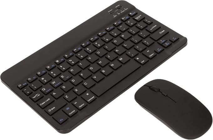 Draadloos Toetsenbord en Muis Combo 2.4 GHz en Bluetooth Oplaadbaar voor PC Laptop Tablet