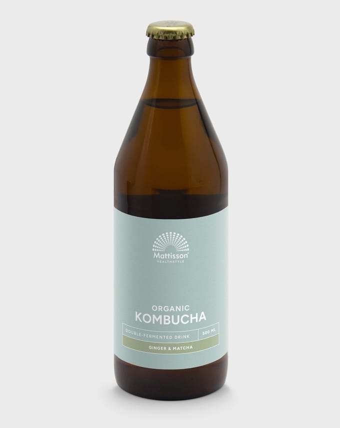 Mattisson - Biologische Kombucha - Gember & Matcha - 500 ml