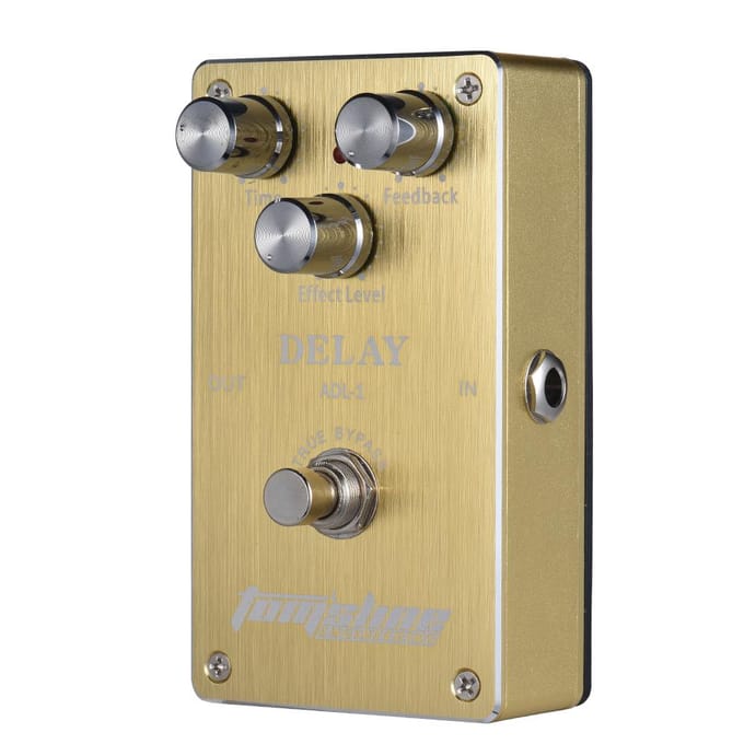 Aroma ADL-1 Delay effectpedaal voor elektrische gitaar Aluminium behuizing True Bypass beige