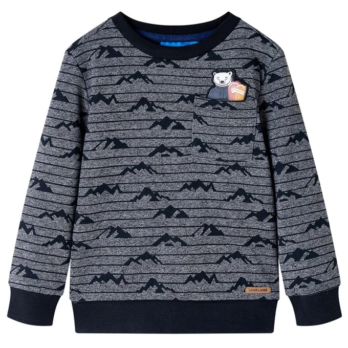 vidaXL - Kindertrui - 140 - gemêleerd - marineblauw