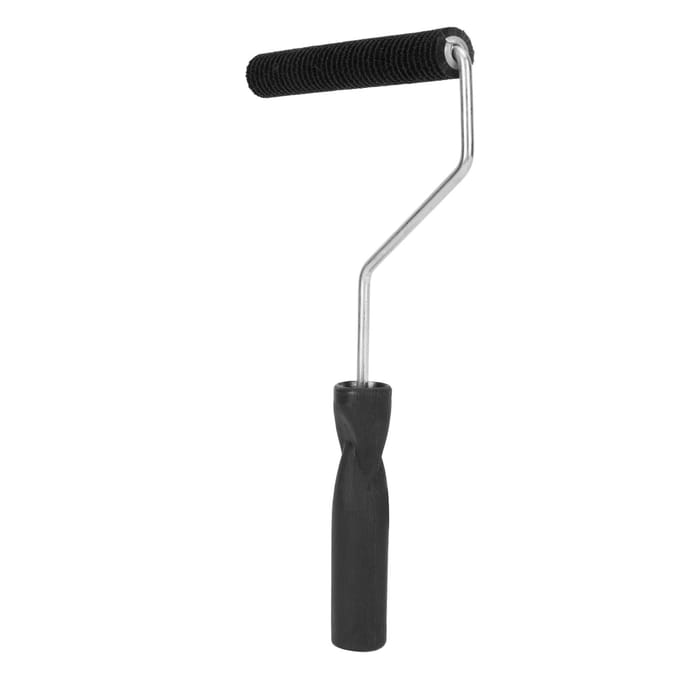 Rouleau en fibre de verre Rouleau portable pour baignoire Outil à poils Résine Stratification Rouleau à bulles pour fenêtre Baignoire Porte Type D black