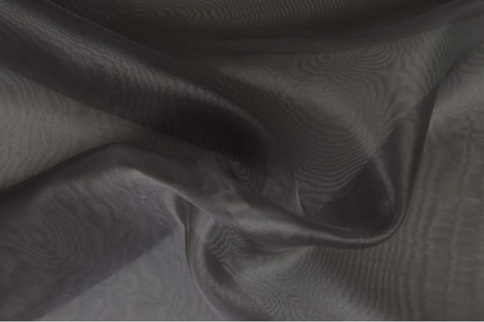 Organza stof - Donkergrijs - 1 meter - Per meter - 150cm breed