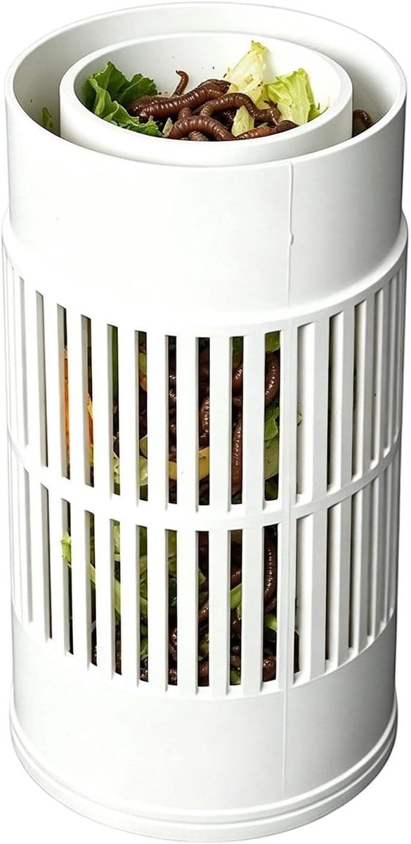 Wormenbak Compostbak - Compostbak Tuin - Afval Verwerken - Ondergronds Ontwerp - 29 x 13.1 x 12.4 cm - Niet gespecificeerd
