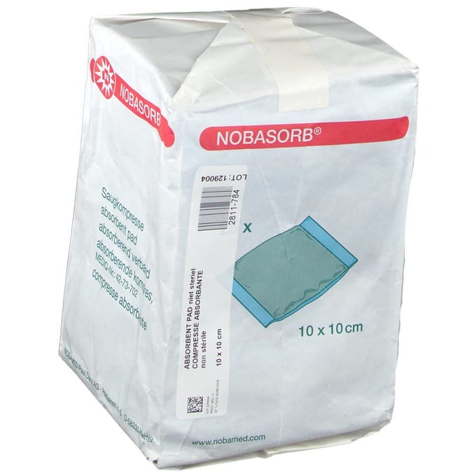 Noba Absorberend Pad Niet Steriel 10x10cm 9340920 25 Compressen