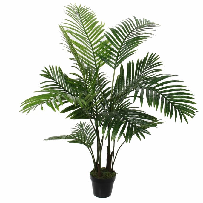 Mica Decorations grote Palm kunstplant - groen - H110 x D90 cm - top kwaliteit