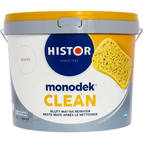Histor - Muurverf - Monodek Clean - 1 l - wit mat, reinigbaar