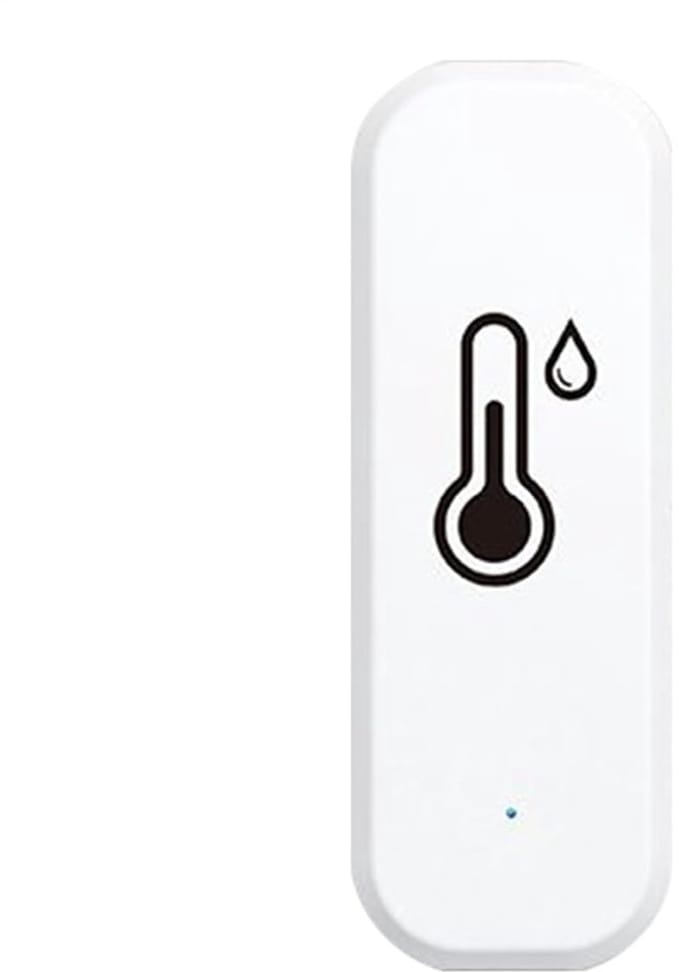 Temperatuur Vochtigheid Sensor - Slimme Hygrometer - Klimaat Beheer - App Notificaties - 7x2.5x2 cm - Wit