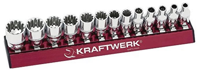Combi dopsleutelset 1/4 inch voor professioneel gebruik