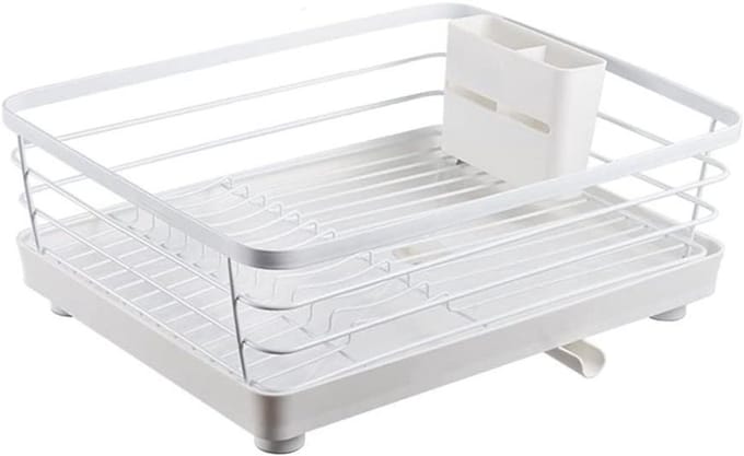 Afdruiprek Afwasrek - Keuken Organizer - Afwas Drogen - Draaibare Afvoer - 39.5 cm - Wit