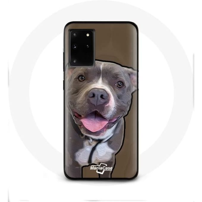Case voor Samsung Galaxy S11 Plus Pitbull Dog Wit Grijs