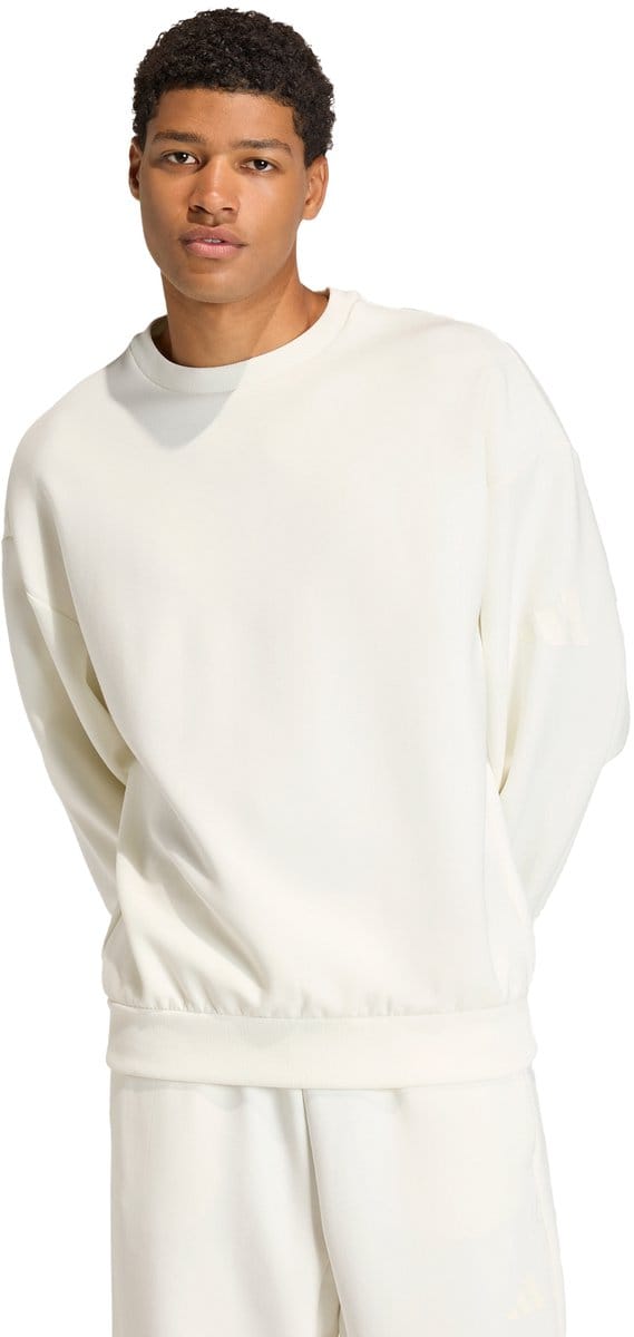 Adidas Soft Lux Sweatshirt Sweatshirts Heren - Wit - Maat S - Poly Mesh