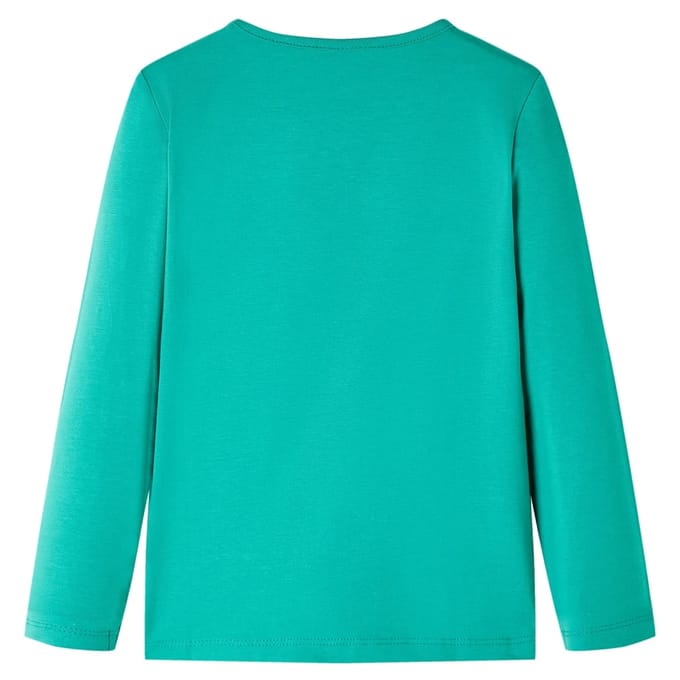vidaXL - Kindershirt - met - lange - mouwen - 104 - felgroen