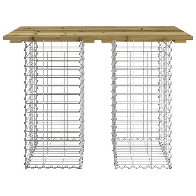 vidaXL - Tuintafel - schanskorfontwerp - 100x70x72 - cm - geïmpregneerd - hout