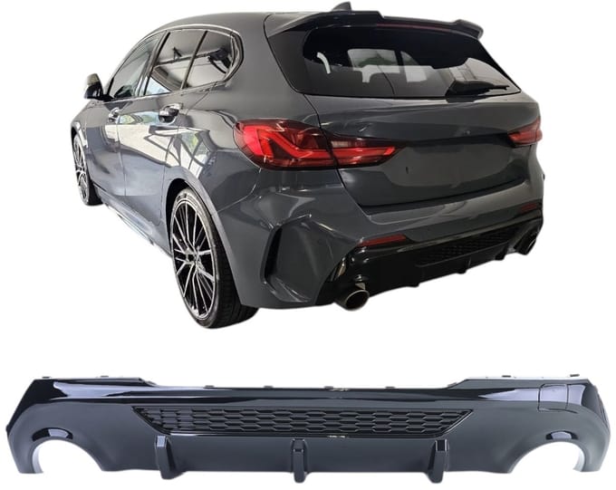 Achterdiffuser Geschikt voor BMW 1 Serie F40 2019-2024 – Hoogglans Zwart