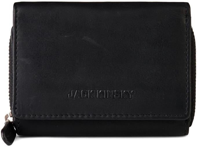 Jack Kinsky Aruba Portemonnee RFID-bescherming Leer 10 cm - Dames - Horizontaal - schwarz