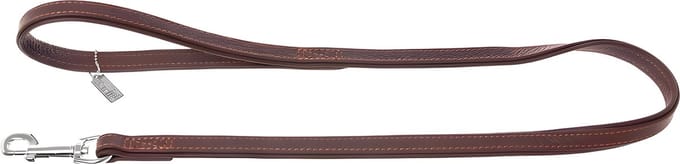 Karlie Vintage - Leren hondenriem - Bruin - 110 cm x 18 mm
