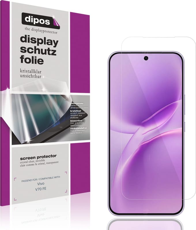 dipos – 4x Beschermfolie geschikt voor Vivo V70 FE | Krasbestendige & heldere Screenprotector Ultra-Thin