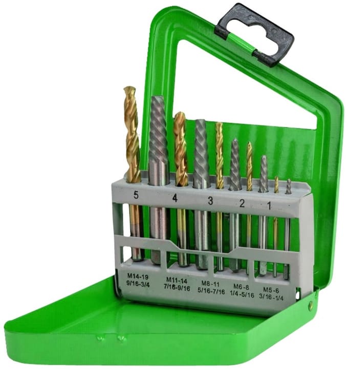 Hofftech Tapeind uitdraai- en boorset - M1 t/m M5 - 10-delig - Diverse maten
