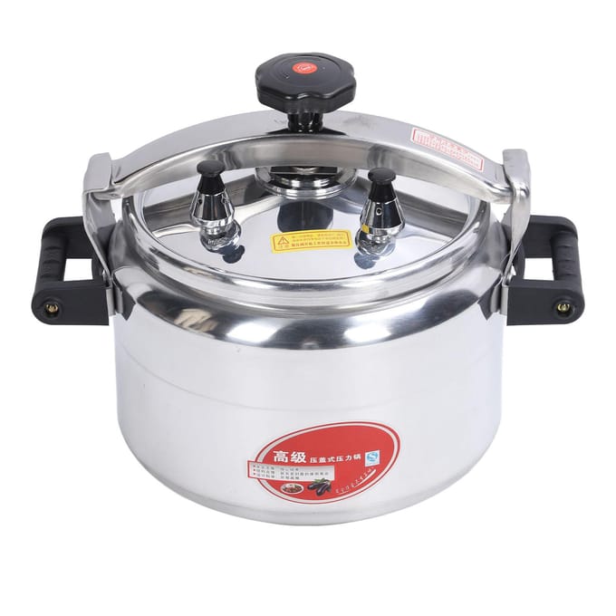 15L Grote Snelkookpan met Dubbele Veiligheidssluiting Aluminiumlegering Lekdicht Traditionele Druk L gray