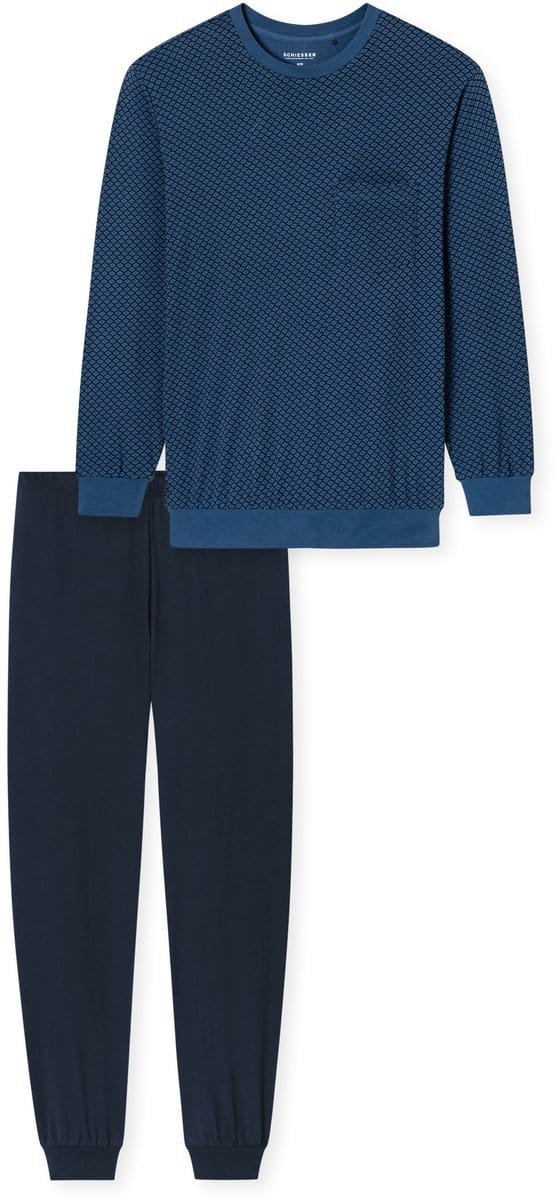Schiesser – Comfort Essentials – Pyjama – 181156 – Atlantic Blue – Maat XXL