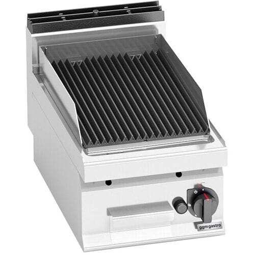GGM Gastro Gas Lavasteingrill - 6,9 kW Zilver