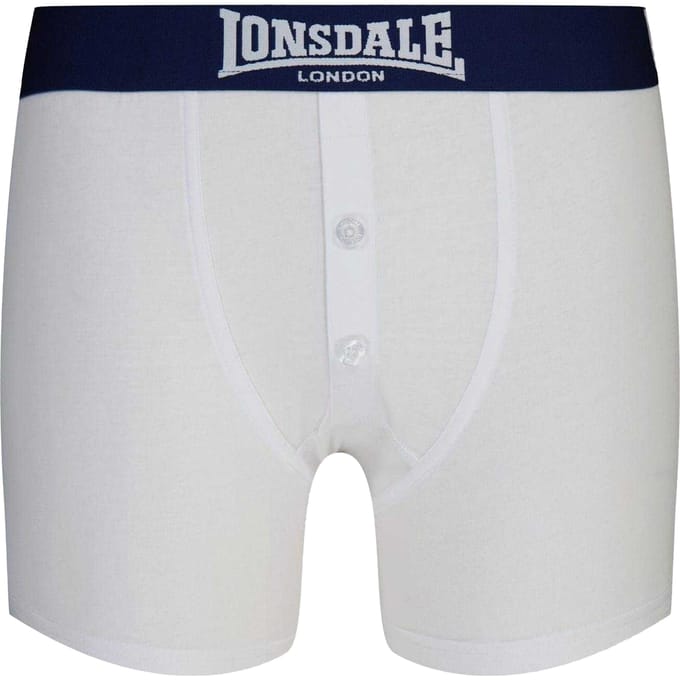Lonsdale Boxershorts voor jongens (Set van 2) (Wit/Zwaar)