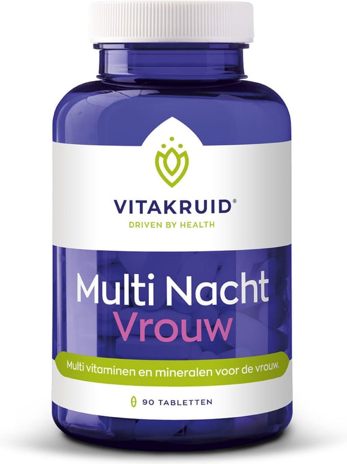 Vitakruid Multivitamine Nacht vrouw Voedingssupplement - 90 tabletten