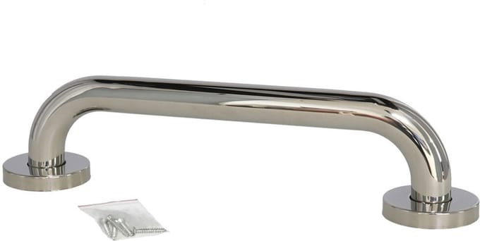 Gerimport Douche handgreep - RVS - wandbeugel - douchebeugel - zilverkleurig - 30 cm