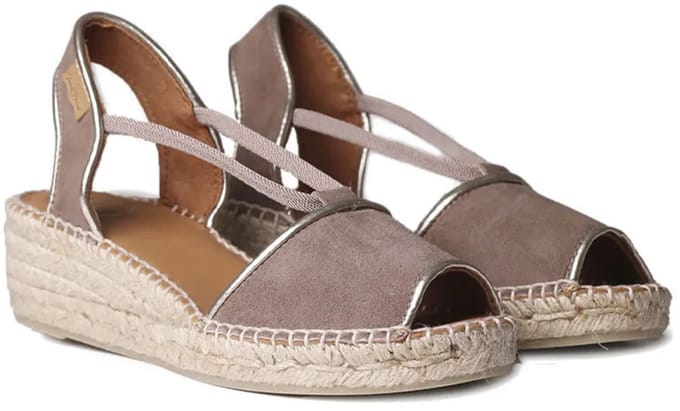Suède espadrille met sleehak voor dames | BILDA