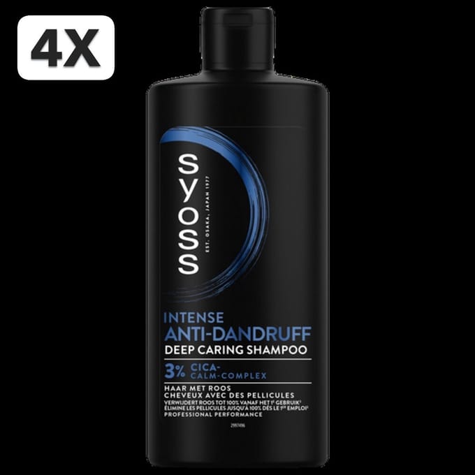 4 x Syoss Anti-Dandruff Shampoo - 440 ml